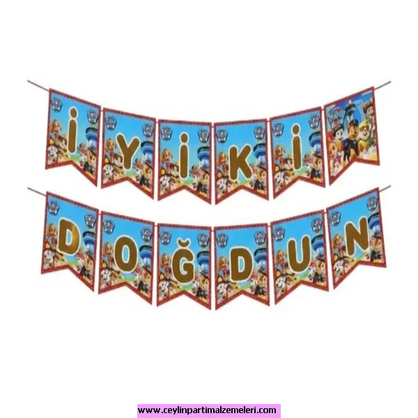 Paw Patrol Temalı İyi Ki Doğdun Banner